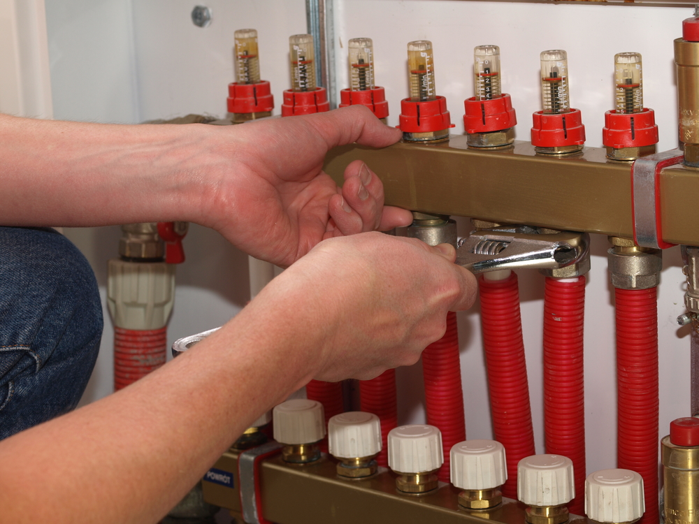 repairing a boiler